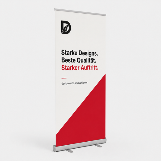 Budget Roll-Up Banner – Hochwertiges Werbedisplay für Messen, Events & Unternehmen